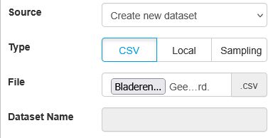 The interface for uploading a CSV file The interface for uploading a CSV file