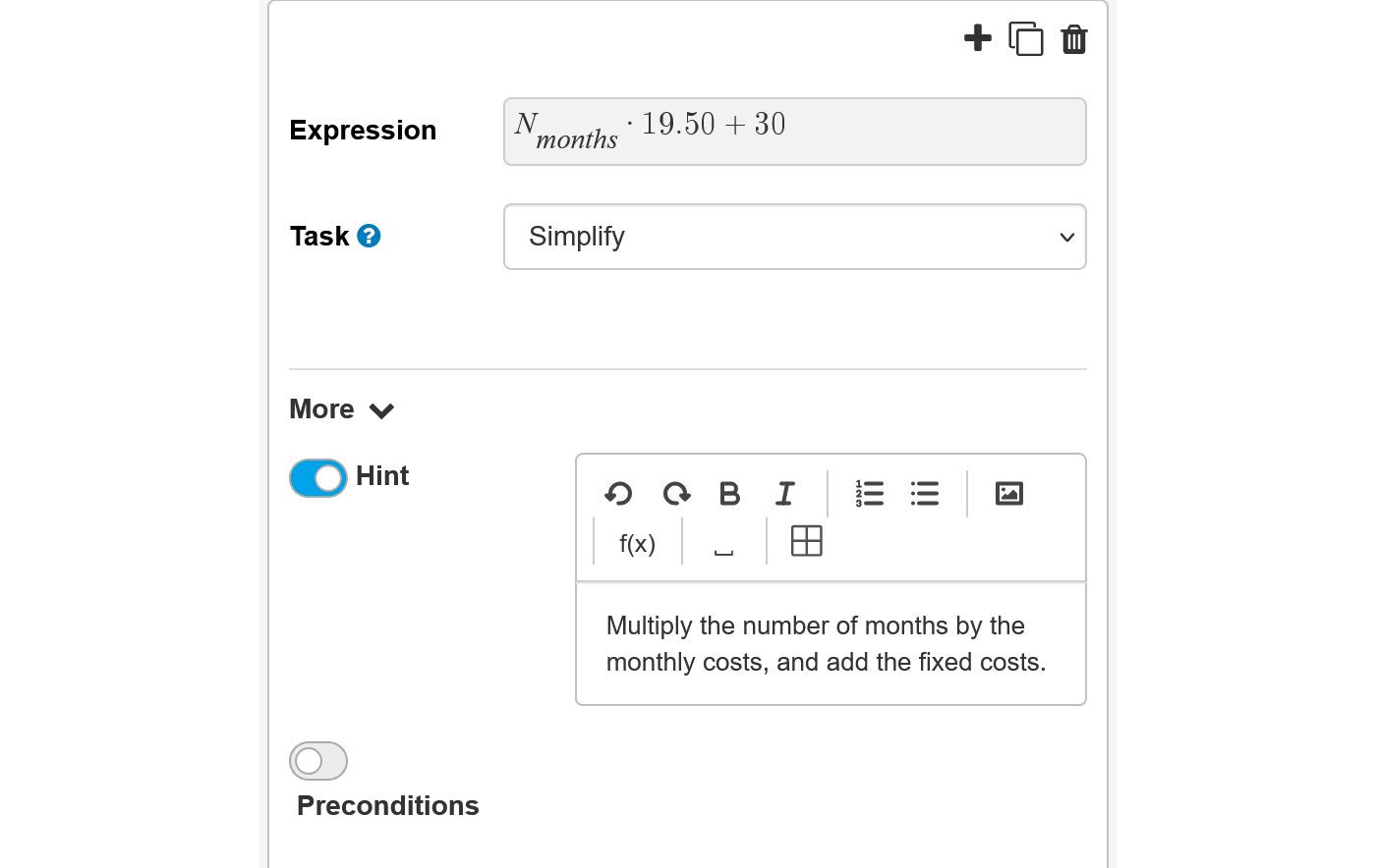 Adding a custom hint to a task Adding a custom hint to a task