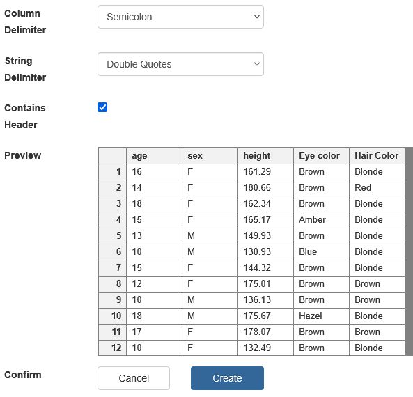 A dataset preview of correctly parsed data A dataset preview of correctly parsed data